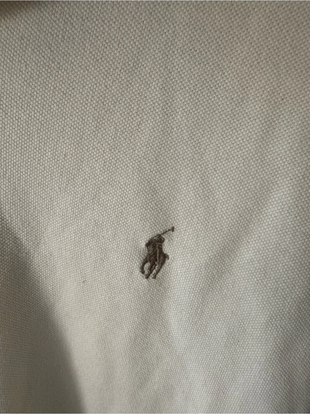 Vintage Ralph Lauren Men’s Cream Polo